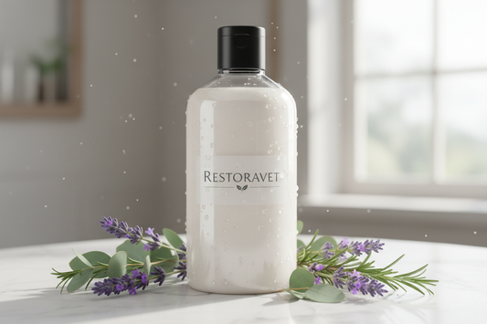 plastic clear bottle, the soap is white and cap is black